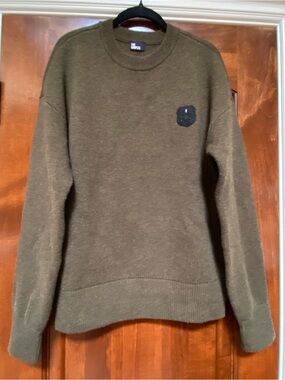 The Kooples Men's Wool Blend Crest Sweater In olive green Sz S NWT MSRP $395